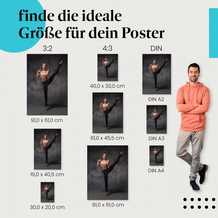 "Eleganz und Stärke" Poster: Balletttänzerin - jetzt Poster bestellen!